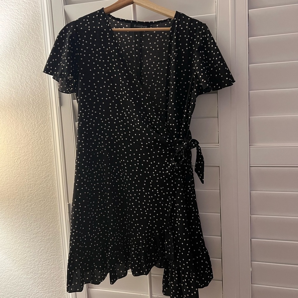 Polka Dot Wrap Dress